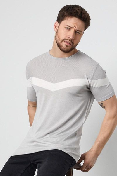 Мужские футболки Slim Fit Cotton футболка серая привлекательная удобная ткань современный дизайн современный дизайн
