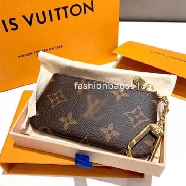 

designers luxurys purses key pouch pochette cles women mens key ring credit card holder coin purses mini wallet bag227r, Red;black