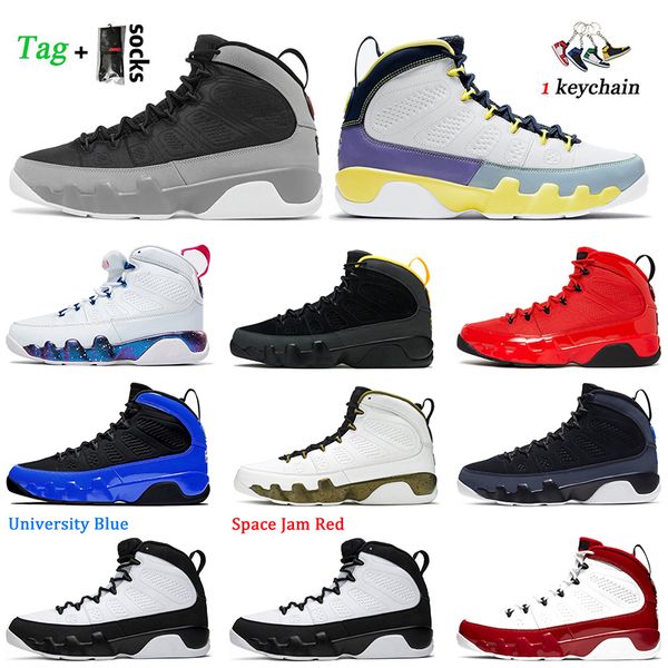 

jumpman 9 9s basketball shoes fashion high og women mens trainers particle grey change the world white pink multi color chile red racer blue