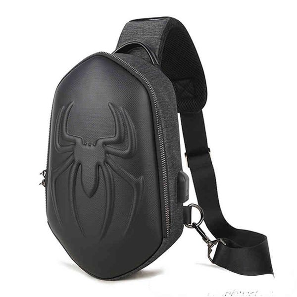 HBP Runner's New Oxford Cloth Chest Bag Borsa a tracolla multifunzionale USB impermeabile Geek Borsa a tracolla per il tempo libero da uomo 220812