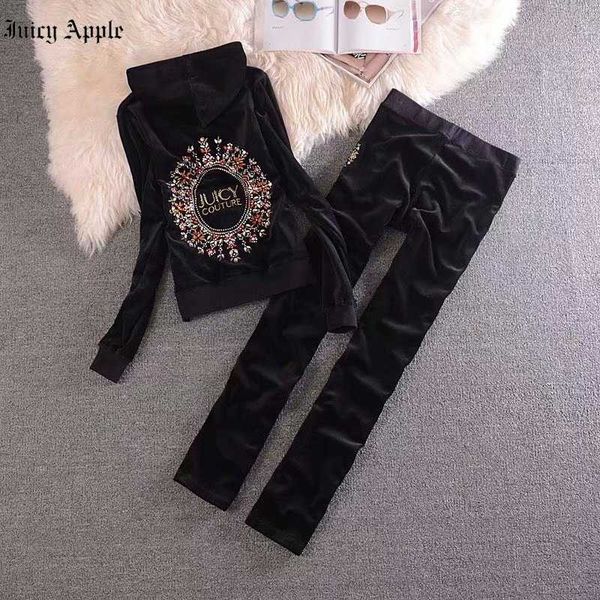 

juicy apple tracksuit women casual 2-piece running sets fall spring sportswear long sleeve zipper hoodie and lace-up pants female, Gray