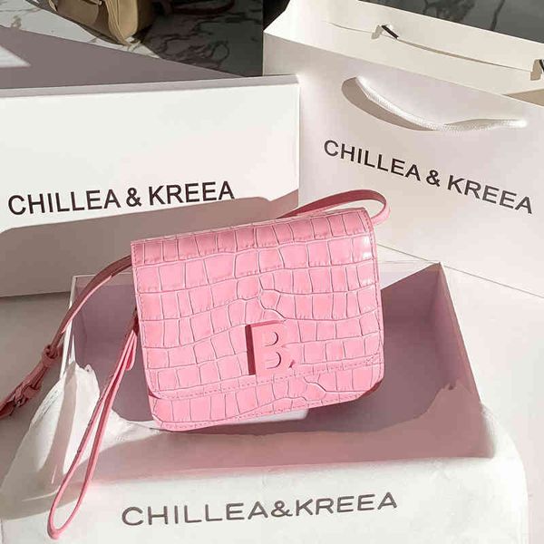 

purses outlet french minority female new versatile crocodile tofu bag box one shoulder messenger bag