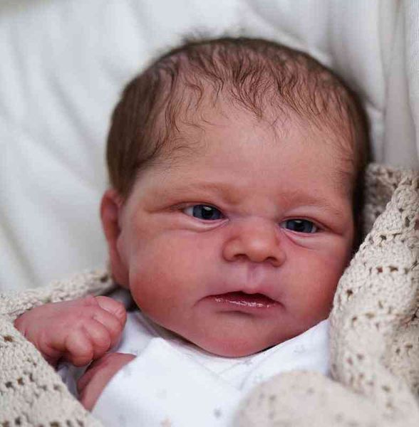 

17inch unpainted reborn doll kit newborn baby elijah lifelike very soft flexible fresh color unfinished doll parts aa220325