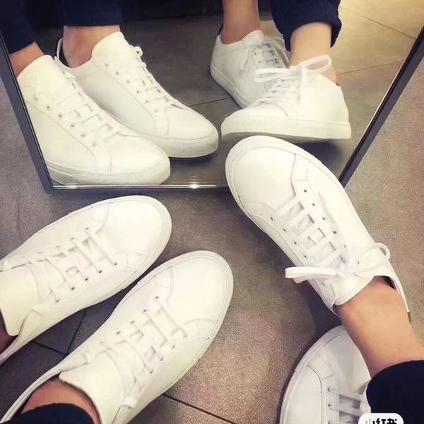 

r men's and women's sports shoes fashion low white black pink couple casual flats