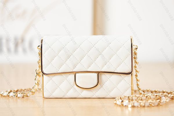 

tier 10a mirror quality luxuries designers evening bag mini rectangle lambskin quilted flap purse box bags womens real leather black shoulde