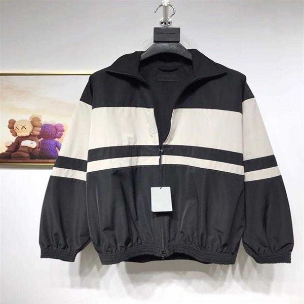 

2022 spring summer women's paris letter embroidery cotton windbreaker black long sleeve men bb jackets for coat, Black;brown