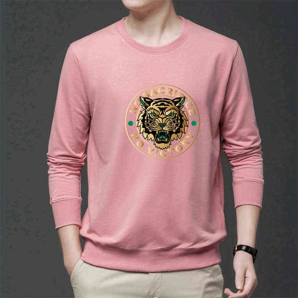 

2022 new 100 cotton national fashion round neck sweater men's trend versatile chinese style men's pullover, Black