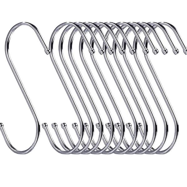 Hooks Rails Edelstahl S-Form Haken Küche Badezimmer S-Shaded Hanging Storage für Home Halter Rack Heavy Duty Hookshooks