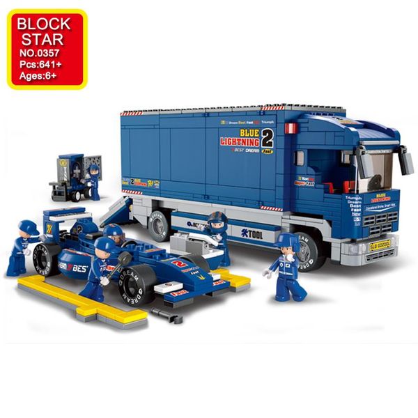 

blockstar racing car series building blocks racing truck model block biffic229w