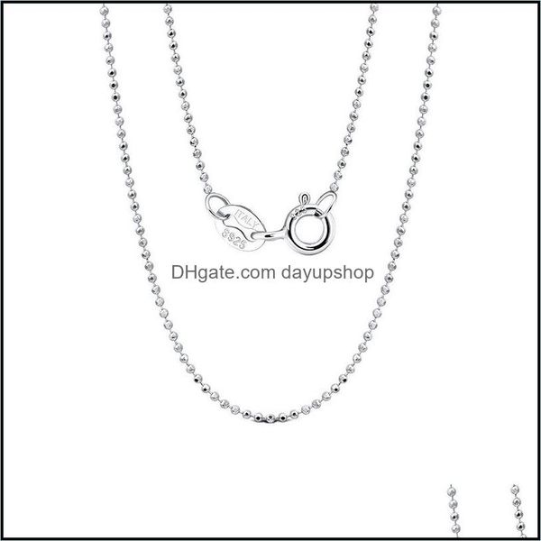 

chains necklaces pendants jewelry s925 sterling sier beads diy for women 1.2mm choker chain necklace drop dh5rb, Silver