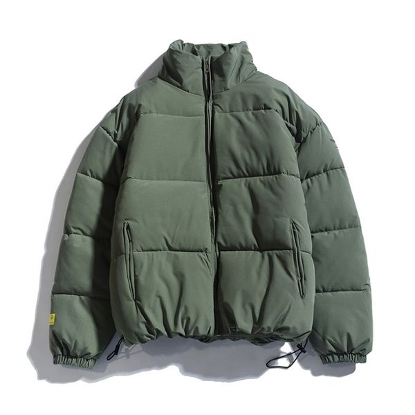 

men winter coat hip hop zipper pockets thick jackets coat men fashion casual texture printing streetwear jacket 201127, Black