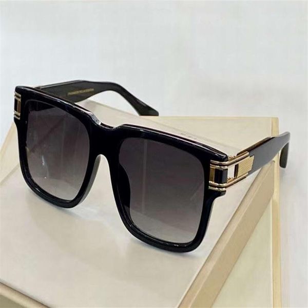 

402 square sunglasses black gold grey gradient lens sun glases men shades hight quality with box277t, White;black