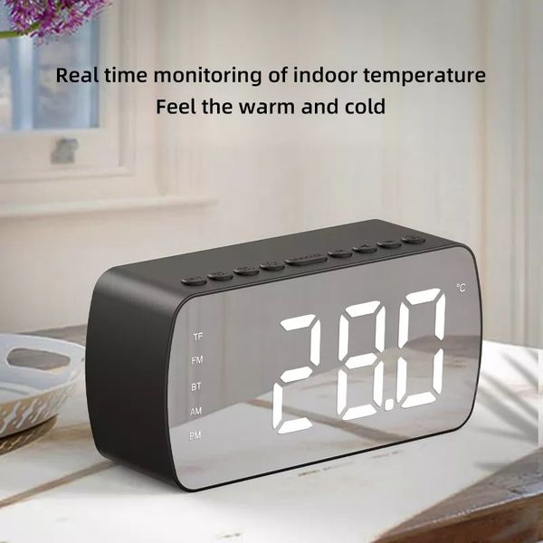 

multi function mini speakers bt alarm clock fm
