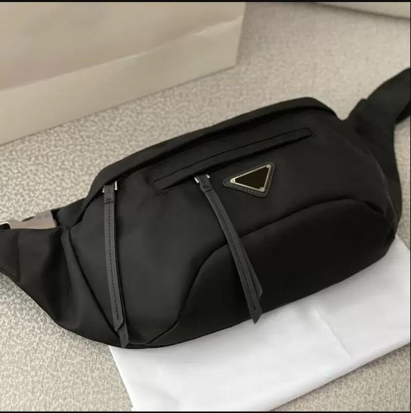 

designer womens fashion nylon waist bag men casual belt bags zipper chest fanny pack mens black bumbag leather crossbody, Black;red