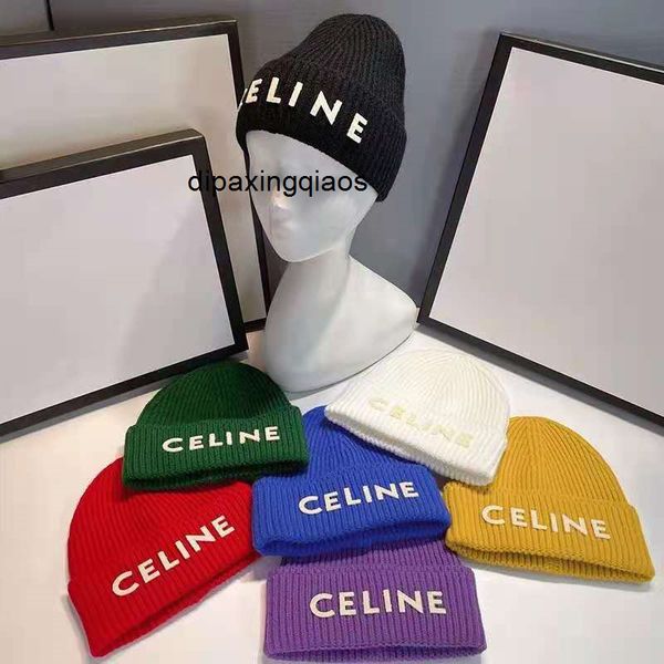 

ball caps celina 21 autumn and winter new net red wool hat ce letter knitted llord tide br men's women's warm cold, Blue;gray