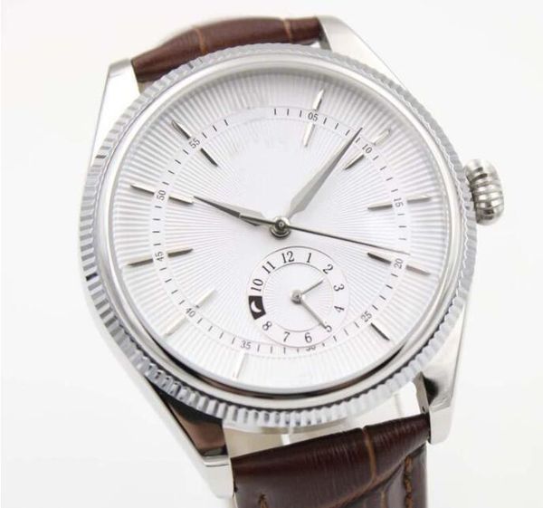 

cellini 50509 mechanical leather mens silver watch watch brown strap series automatic mechaincal silver dial men watches male wristwatches, Slivery;brown