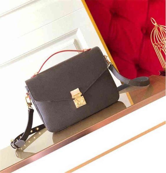 3ACross Body Pouch Barrel Flap Bags Lock Leder Lady Messenger für Frauen Mode Satchel Umhängetasche Handtasche Presbyopie Paket
