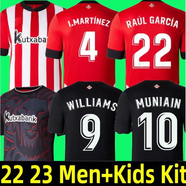 

22 23 club soccer jerseys berenguer 2022 2023 muniain williams football shirt raul garcia villalibre jersey sancet third gk black unai simon, Black;yellow