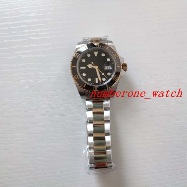 

fashion watch factory manufactures automatic mens watches su/b date 126613 stainless steel yellow gold men's watch diving super luminou, Slivery;brown