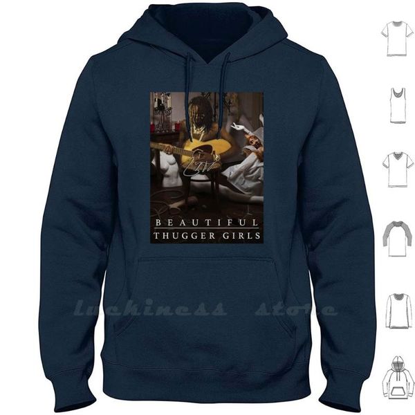 

men's t-shirts young thug easy breezy beautiful thugger girls ebbtg long sleeve life phone, White;black