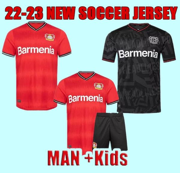 

2022 2023 bayer 04 leverkusen soccer jerseys demirbay wirtz bakker football shirts 22/23 bailey schick paulo ch aranguiz diaby jersey men ki, Black;yellow