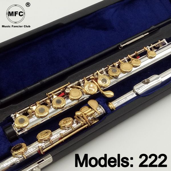 

2022 music fancier club flute 222 engraving hand carved keys gold plating flutes b leg open holes 17 gold