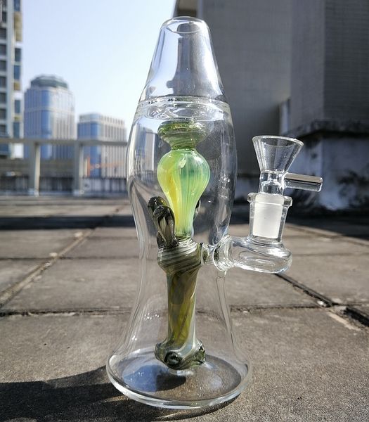 Nuovo arrivo Narghilè Interno Recycler Bong in vetro Lava Lamp Oil Dab Rigs Bong ad acqua 14mm XL-LX3