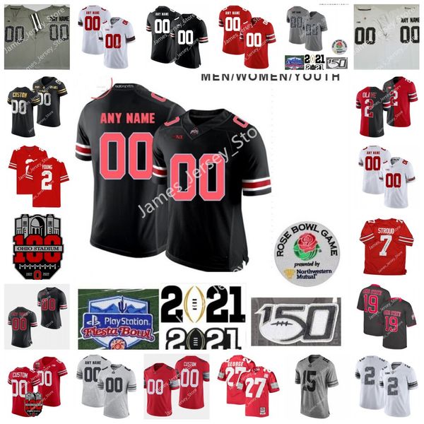 

2022 ncaa ohio state buckeyes custom stitched college football jersey treveyon henderson 88 jeremy ruckert 92 haskell garrett 33 jack sawyer, Black