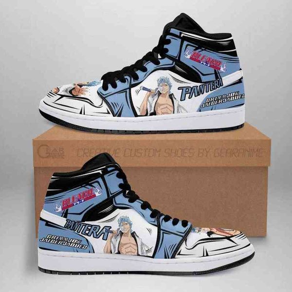 

bleach grimmjow anime sneakers fan gift idea, Black