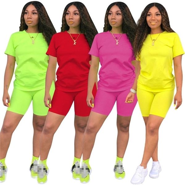 

women two piece set summer oneck crop shorts 2 piece set for women two pieces sets shorts summer women suit 220602, Gray