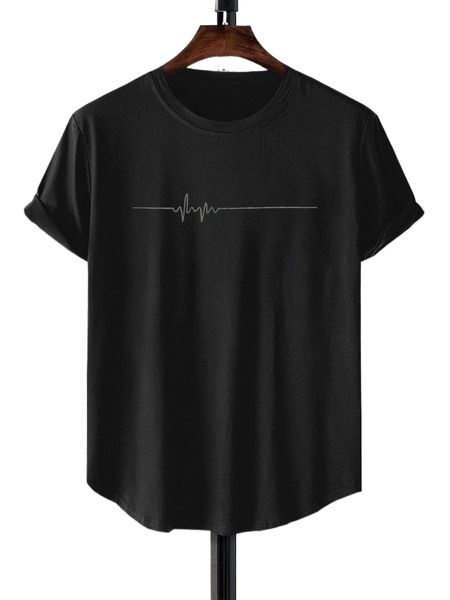 

men graphic print tee 23ux#, White;black