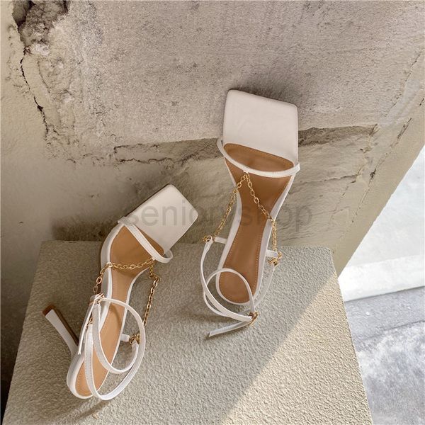 

eilyken 2021 new women sandal thin high heel elegant ladies pumps shoes narrow band summer gladiator sandals shoes size 35-40 fhsdkhios, Black