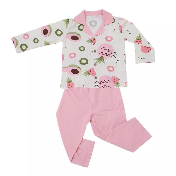 Pijama infantil Gilrs de manga longa animal fofo 2020 nova chegada material confortável meshable