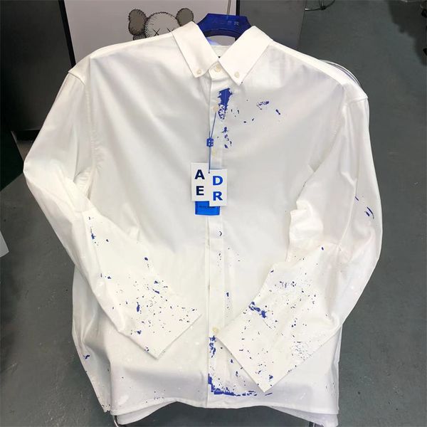 

2022ss new casual men women 1 shirts long sleeves, White;black