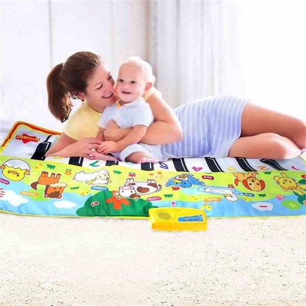 

baby music play mat funny animals electronic multifunction keyboard touch play toddler musical carpets educational toys for kids 210402