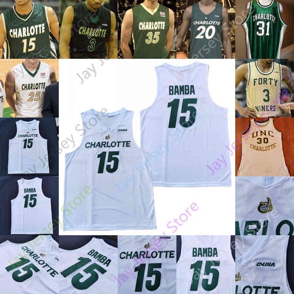 

2020 custom charlotte basketball jersey ncaa college 13 shepherd 1 jahmir young 25 drew edwards 12 malik martin 15 amidou bamba, Black