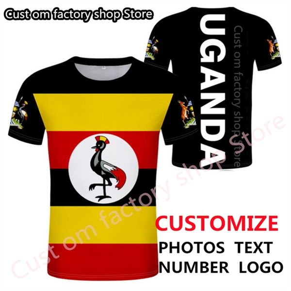Uganda t gömlek diy bedava özel yapım isim numarası uga t gömlek ulus bayrak ugandan ülke kolej p o baskı metin kıyafetleri 220616