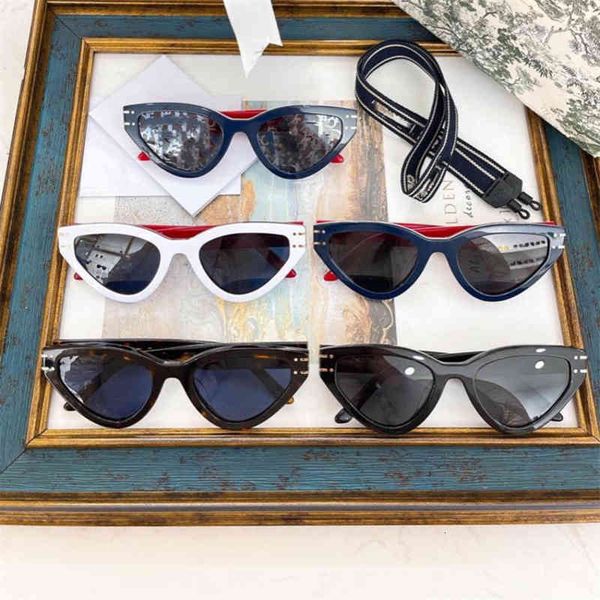 

sunglasses d family cat's eye plate style ins fashion versatile personalized net red same hip-hop sunglasses b2u pcgk, White;black