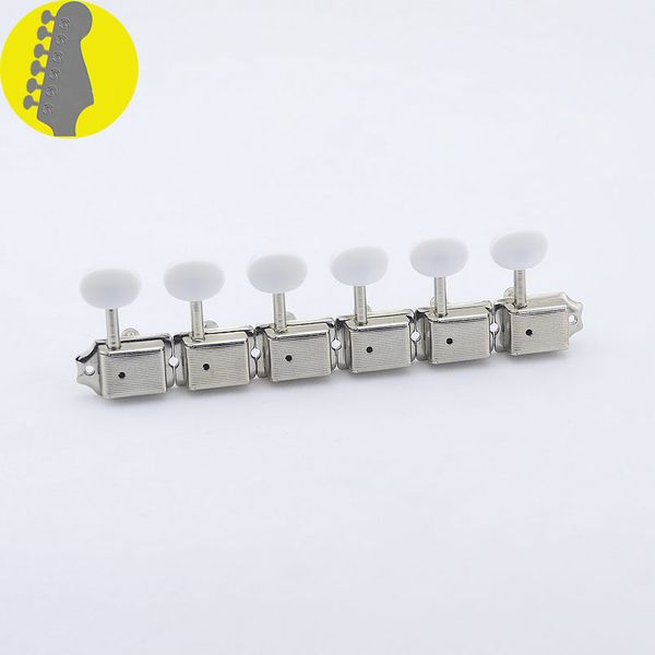

1 set 6 in-line vintage guitar machine heads tuners ( nickel )