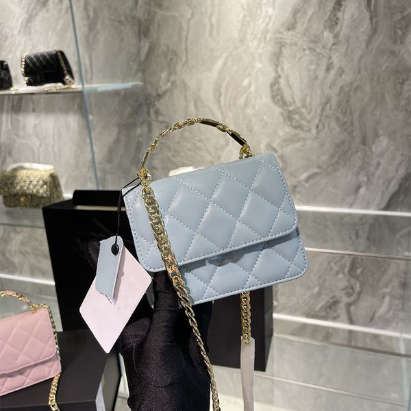 

2022 fashion women's bags sheepskin pattern designer bag classic quilted gold hardware shoulder luxury crossbody cute flap chain wallet