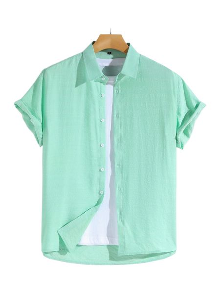 

men solid button up shirt without tee o6pl#, White;black