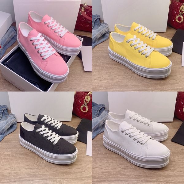 

jane designer low lace up womens running shoes sneaker canvas and calfskin trainers multi yextured rubber chunky wedge outsole round toe sha