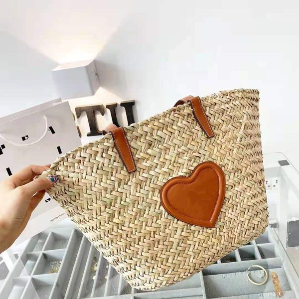 

designer shoulder bags vegetable basket straw bag for holiday women luxurys handbag purely hand-woven beach handbag high quality