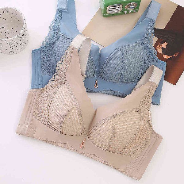 Nuove signore senza anello in acciaio reggiseno Raccogliere tazza sottile biancheria intima anti-sonno morbido corsetto confortevole canotta traspirante L220726