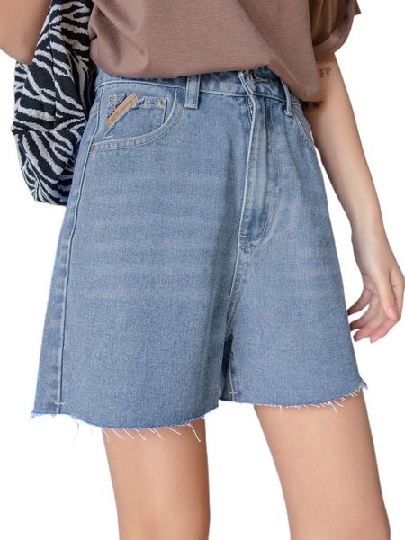 

dazy raw hem cat whisker denim shorts w8jh#, White;black