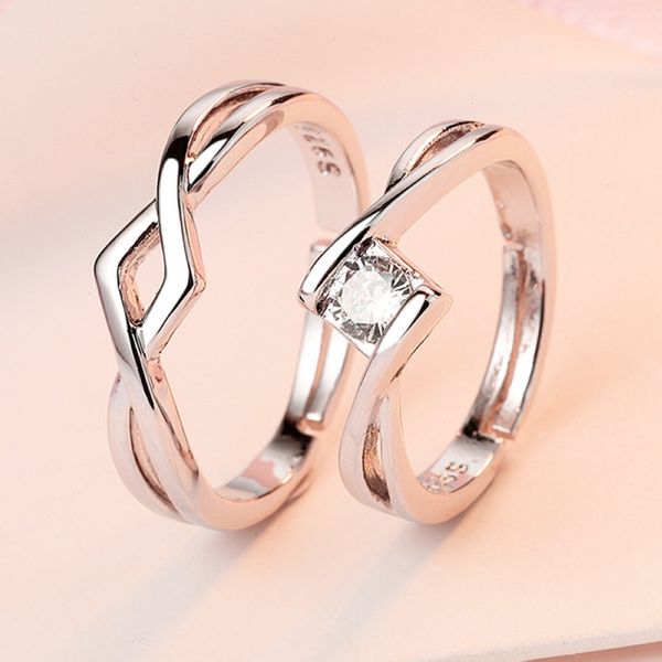 Copper Platinum Twist Twist em forma de coração Ajusta anéis de casal homem Mulheres Mulheres ABRIGENDO DO ENVOLVIMENTO DO NOVAGEM DIÁRIO DO GEST JOENS PARA AMAR