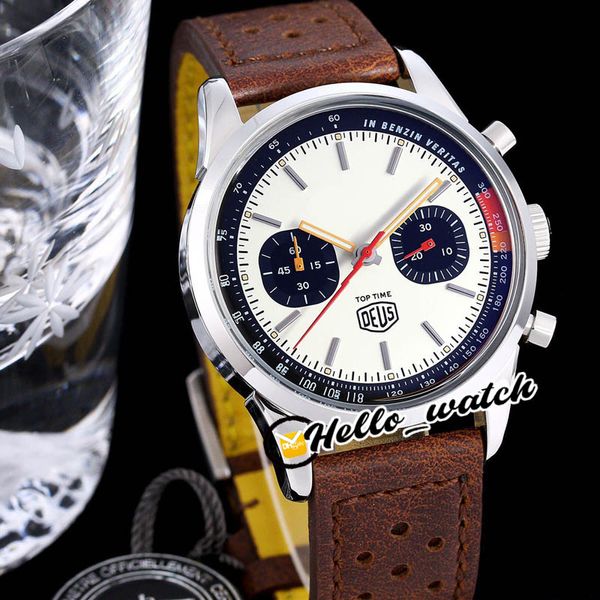 41mm Premier Top Time Deuseta A7750 автоматический хронограф мужские часы A233101A1A1x1 белый черный набор коричневый кожаный супер издание 41mm ptbl hello_watch