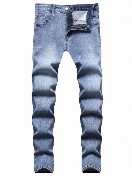 

romwe guys light washed jeans m4yk#, Blue
