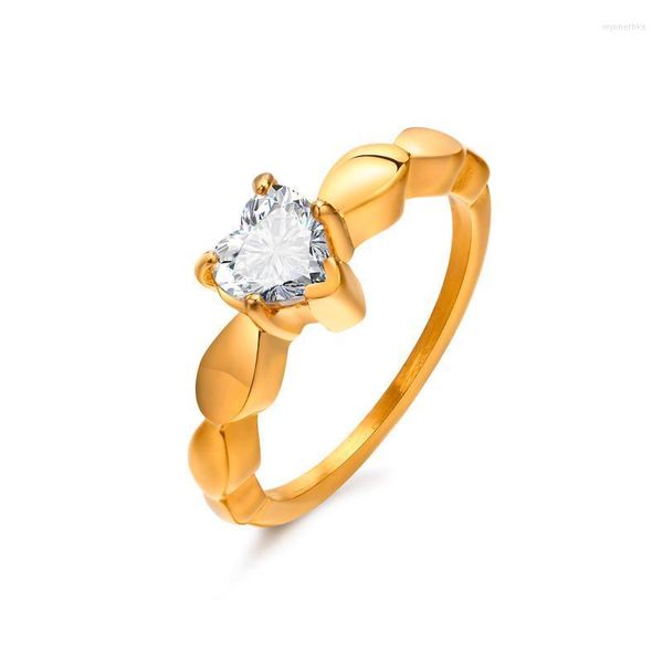 Hochzeit Ringe Unendlichkeit Herz Zirkonia Ring Für Frauen 6mm Marke Versprechen Verlobung Edelstahl Kein Verblassen Wynn22