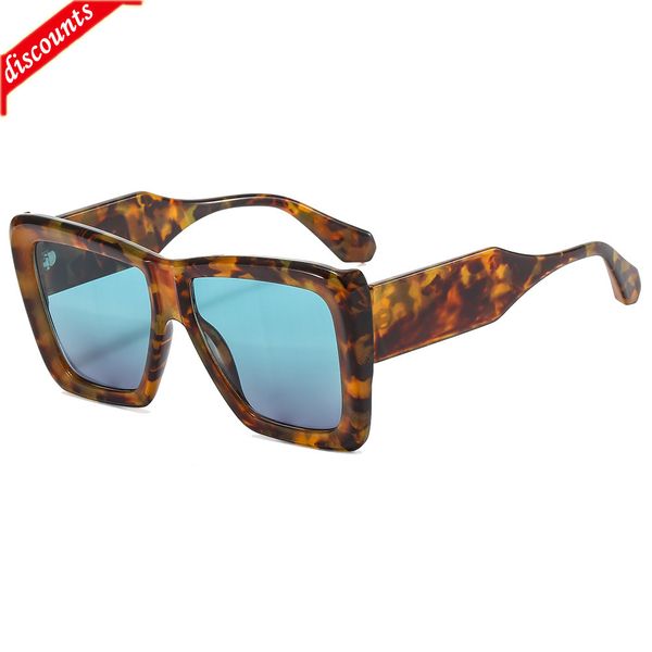 

men's women's fashion trend brand sunglasses wholesale eye large frame contrast concave shape, White;black